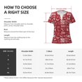 thumbnail image 6 of Wukai Ho Funny Christmas Casual V-Neck Graphic Tees for Women: Lightweight and Breathable Summer Tops with Stylish Design-Small, 6 of 8