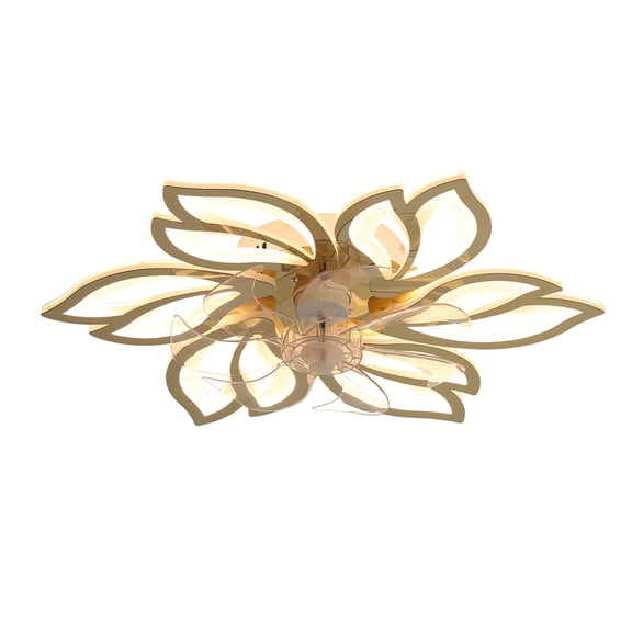 25.5In Ceiling Fan Titanium Gold with Light, Remote Control 3-Colour Temperature, 6-Speed Fanlight