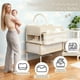 thumbnail image 4 of Cambiador para Bebe Plegable, Estación de Cambio de Pañales Impermeable, con Ajustable en 3 Alturas, 2 Cajones, Canasta de Almacenamiento, Estante para Juguetes, 360°Ruedas (Beige), 4 of 8