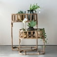 thumbnail image 3 of Creative Co-Op Handmade Woven Rattan Planters, Natural, Set of 2, 3 of 5