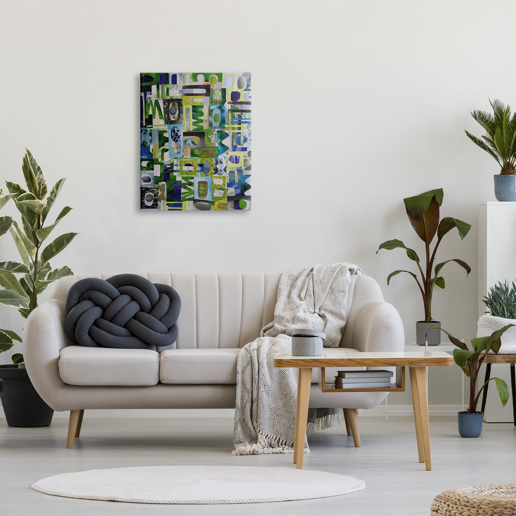 Stupell Golders Green Abstract Shape Collage Abstract Painting Gallery Wrapped Canvas Print Wall Art