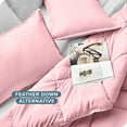 thumbnail image 4 of Bare Home Down Alternative Comforter Set - 3-Pieces - All Seasons - Queen, Light Pink, 4 of 8