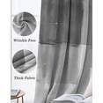 thumbnail image 3 of Gray Geometric Blackout Curtains for Bedroom Living Room Darkening Curtains 96 Inches Long Watercolor Ombre Modern Abstract Art Window Curtain 2 Panels Set Window Treatment Grommet Drapes 52"x96", 3 of 9