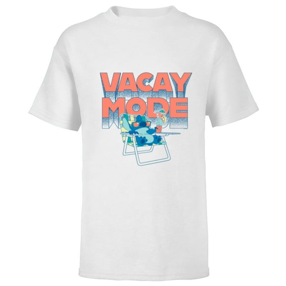 Disney Lilo & Stitch Vacay Mode - Short Sleeve T-Shirt for Kids - Customized-White