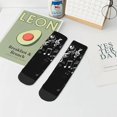 thumbnail image 7 of Fuzoiu Falling Musical Print Adult Socks, Crew Moisture-wicking Socks, Unisex Cushion Crew Socks,Casual Sports Ankle Socks, 7 of 7