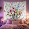 thumbnail image 2 of Wildflowers in Rustic Watering Can with Butterflies Serene Watercolor Illustration for Flower Lovers Botanical Wall Decor Housewarming Gift Tapestry Wall Hanging for Bedroom and Living Room, 2 of 7
