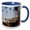 Blue/White, variant on 3drose, Gulets Lining the Harbour Infront of Marmaris Castle Mugla Turkiye, 11oz Two-tone Black Mug