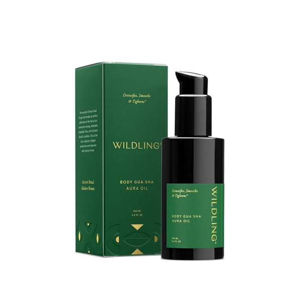 WILDLING Aura Rose Pepper Toning Body Oil I Hydrate, Smooth, Tone+Tights Skin w/ Wild Rose Pepper, Mastic+Organic Helichrysum I Cellulite Smoothing,L