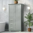 Bathroom Cabinet, 62.2" Tall Storage Cabinet with Doors and Shelves ...