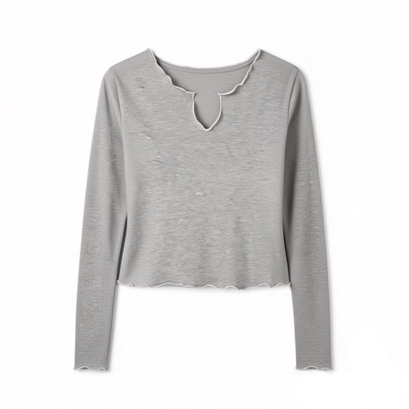 Women’s Solid Color Long Sleeve Sports Top for Everyday Casual Fitness Shaping T Shirt Women’s T Shirts Functional Activewear Spring Summer Wearable