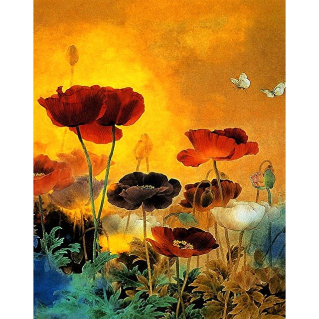 Cuadros Decorativos Flores frescas 40x50cm pintura al óleo por números cuadro pintura Ehuebsd Nuevos Originales
