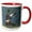 Red/White, variant on 3drose, Drake, Male Mallard Duck, 11oz Two-tone Red Mug