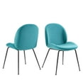 thumbnail image 1 of Side Dining Chair, Set of 2, Velvet, Metal Steel, Blue, Modern Contemporary Urban Design, Kitchen Room Cafe Bistro Restaurant Hospitality, 1 of 7