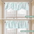 thumbnail image 5 of Coastal Ocean Tie Up Valance Curtains for Windows, Kitchen Curtains Window Treatments, Modern Minimalist Sea Waves Striped Art Short Window Shades Valances for Bedroom Bathroom Cafe 42"x18", 5 of 8