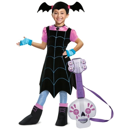 Girls Disney Vampirina Web Dress And Spookylele Deluxe Costume