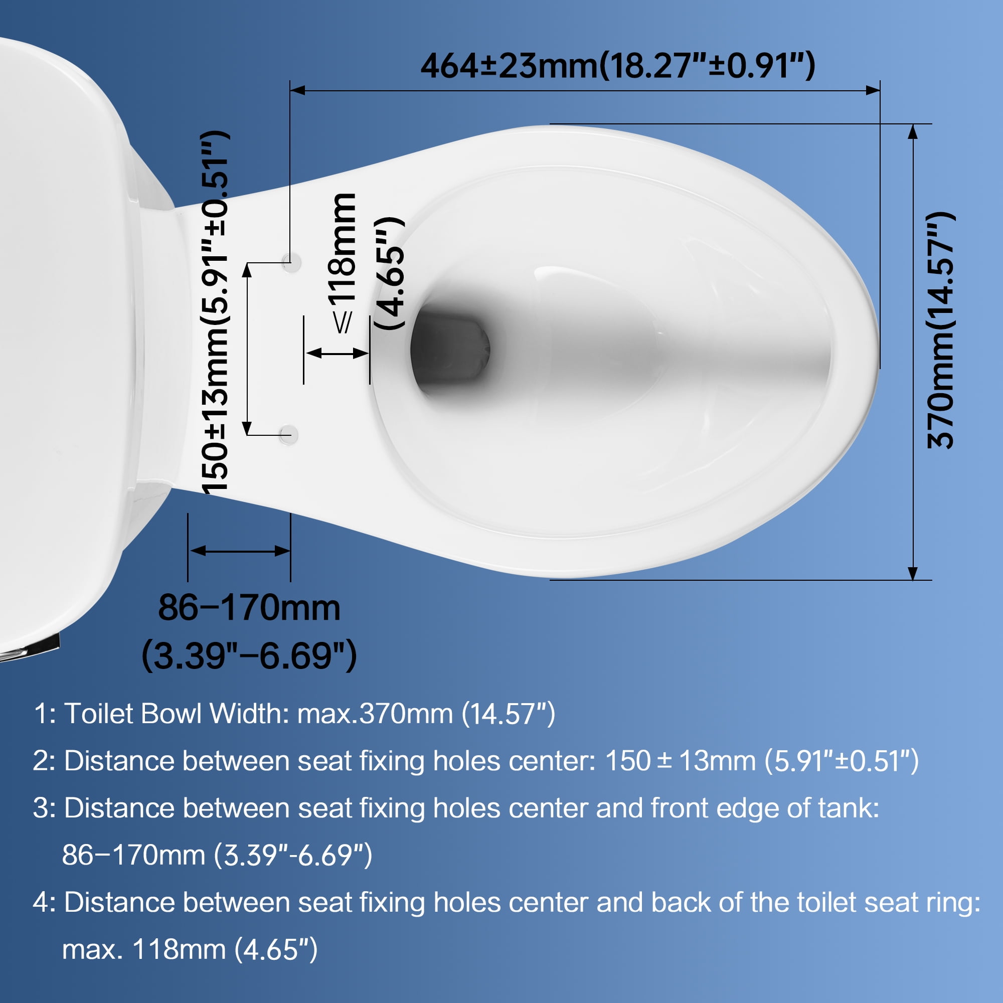 ANNWA Non-Electric Elongated Bidet Toilet Seat Dual Self-Cleaning Nozzle Front and Rear Wash