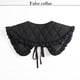thumbnail image 3 of Sonducket Chal de cuello falso para mujer, abrigo de cumpleaños a cuadros acolchado con volantes de algodón, chaqueta, camiseta, Capelet, cubierta de Accesorios de disfraces Blanco Sonducket AP013193-02, 3 of 6