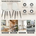 thumbnail image 6 of Homy Casa Set of 4 Beige Velvet Side Chairs for Dining, Home Office & Vanity, 6 of 11