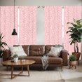thumbnail image 2 of Ambesonne Colorful Window Curtains, Romantic Polka Dots, Each 28" W x 63" L, Pink Purple, 2 of 5