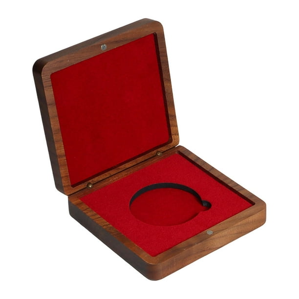Caja de coleccionista, porta monedas conmemorativas, caja de regalo para coleccionistas, almacenamiento rojo