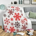 thumbnail image 5 of Christmas Snowflake Winter Blankets&Throws Funny Christmas Blanket for Dormitory Couch Bed Sofa,51x59inch, 5 of 11