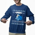 thumbnail image 2 of Christmas Sweatshirt, Joy to the World Happy Hanukkah Funny Santa Jewish Holiday Sweatshirt, Unique Chrismukkah Style Sweatshirt, Holiday Gift for Women & Men, 2 of 5