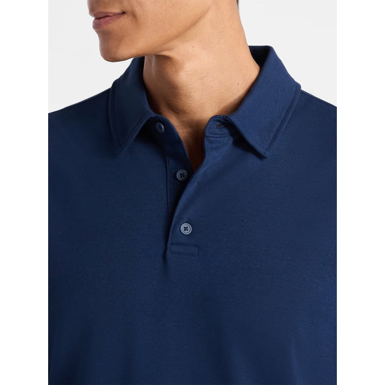 Free Assembly Men's Cotton Polo Shirt with Short Sleeves photo 4