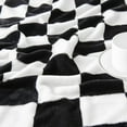 thumbnail image 3 of Checkered Flannel Throw Blanket, Soft Cozy Checkerboard Grid Pattern Fleece Blanket for Couch Bed Sofa, Black 60 x 80 Inches, 3 of 6