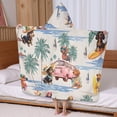 thumbnail image 5 of Dachshunds Tropical Beach Hooded Bath Towel，60"x35" for Ages 3 To 12 Kids, Quick Dry Lightweight Soft Microfiber Hood Beach Towel Cover Up for Kids, 5 of 7