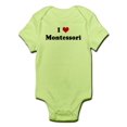 thumbnail image 1 of CafePress - I Love Montessori Infant Bodysuit - Baby Light Bodysuit, 1 of 1