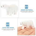 thumbnail image 3 of 6pcs Lovely Simulated White Bear Animal Crafts Miniature Polar Bear Micro Landscape Decors, 3 of 7