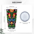 thumbnail image 4 of KLL Roosters and Flowers Print 40oz Stainless Steel Insulated Car Cup with Spillproof Lid - Keep Your Drink Hot or Cold on the Go-Straw Three-piece Set, 4 of 8