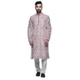 thumbnail image 1 of Atasi Kurta pour Homme en Satin Modal Imprimé avec Ensemble de Pyjama Churidar Vêtements d'Été, 1 of 1