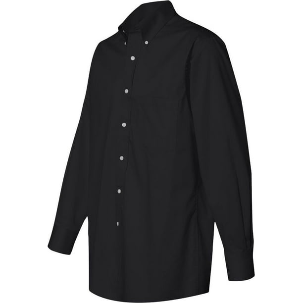 Van Heusen Camisa de sarga de manga larga Negro S Van Heusen Camisa de vestir Walmart en linea