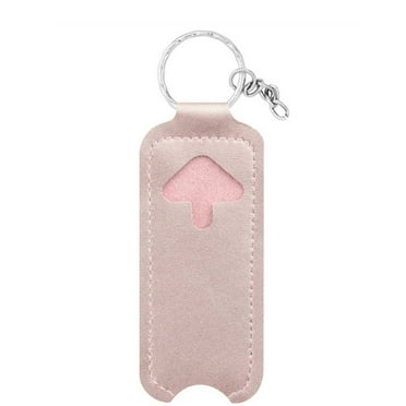 CCOCC Key Chain,PU Leather Chapstick Holder,Minimalist Keychain Lanyard for Small Accessories