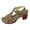 Coffee, variant on Hollow out Stacked Heel Sandals for Women Open Toe T-Strap Slingback Casual Heels