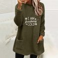 thumbnail image 2 of Feimerou Sweatshirts for Women Loose Fit Fuzzy Fleece Sweatshirt Long Sleeve Crewneck Puffy Sherpa Pullovers with Pockets, 2 of 5