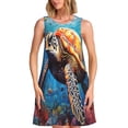 thumbnail image 1 of Fotbe Colorful Underwater Sea Turtle Vestido de Verano sin Mangas para Mujer – Vestido Midi Línea A, Estilo Camiseta Floral, Vestido Playero Casual y Fluido, 1 of 7