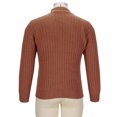 thumbnail image 5 of HAiming Mens Crewneck Sweaters Solid Long Sleeve Ribbed Knit Pullover Blouse Fall Winter Plus Size Casual Jumper Tops, 5 of 7