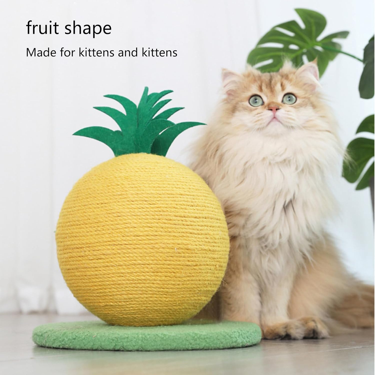 Colourtree Pink Cat Scratching Board Cat Scratching Post Fruit Shape Cat Scratcher Vertical Cat Scratch Post for Indoor Cat Scratching Ball Cat Scratcher Scratch Pad