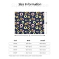 thumbnail image 2 of Salouo Sloth with Donuts Print Throw Blanket Gifts for Women Men Soft Flannel Blanket for Home Living Room Decor Bedroom Blanket Gifts for Mom Dad -80"x60", 2 of 7