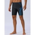 thumbnail image 2 of DARING DIVA Men's Regular Fit Sports Training Swimwear Trunks 28 Black Blue, 2 of 6
