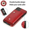 thumbnail image 4 of for iPhone 11 Pro Max Card Holder Case with Neck Strap Crossbody Chain Handbag Wrist Strap Protective Cover with Credit Card Holder Slot PU Leather Wallet Case for iPhone 11 Pro Max Red, 4 of 9