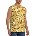 thumbnail image 2 of Daiia Daisies Flowers Printed Men's Tank Tops,Casual Soft Sleeveless Gym Muscle Shirts Bodybuilding Tee-Medium, 2 of 8