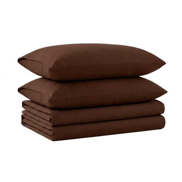 Juego de sábanas de franela Tribeca Living Twin Twin, talla XL, color chocolate