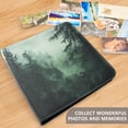 thumbnail image 4 of FORMRS 3 Ring Photo Album 4"x6" Self Adhesive Large Capacity PU Leather Cover, Green Forest, 4 of 8