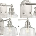 thumbnail image 5 of Singleton Collection One-Light 7.62" Brushed Nickel Farmhouse Vanity Light with Clear Glass Shade, 5 of 10