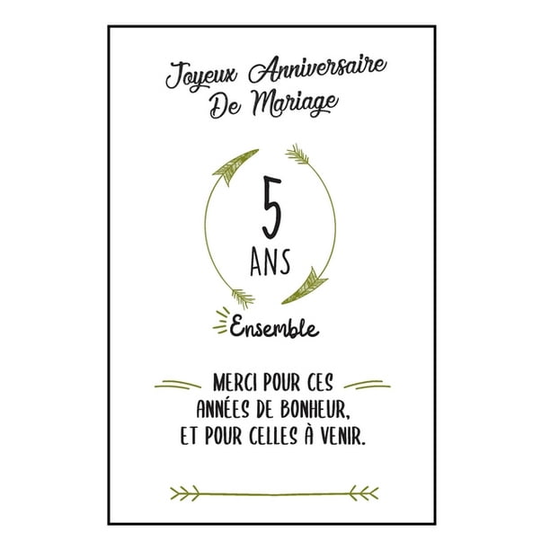 Joyeux Anniversaire De Mariage Carnet Idee Cadeau Noces De Bois Pour Femme Pour Homme 5 Ans Ensemble Paperback Walmart Com Walmart Com