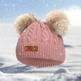 thumbnail image 5 of SCSAlgin 1-11 Years Old For Girls Boys Kids Winter Beanie Hat Warm Knit Thick Ski Cap With Fluff, 5 of 7