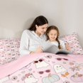 thumbnail image 5 of Manfei Cartoon Halloween 7pcs Queen Bedding,Turkey Pattern Bedding Comforter Set Queen,Pink Reversible, 5 of 7